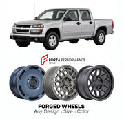 FORGED WHEELS RIMS for CHEVROLET COLORADO CREW CAB 2004 - 2012

Custom forged wheels for Chevrolet Colorado Crew Cab 2004 - 2012. Made-to-order monoblock, 2-piece and 3-piece rims in custom sizes, offsets, colors and finishes with guaranteed fitment.

We manufacture premium quality forged wheels rims for Chevrolet Colorado Crew Cab 2004 - 2012 in any design, size, color.

THIS WHEEL DESIGN CAN BE CUSTOM-MADE FOR YOUR CAR IN ANY SIZE AND COLOR OPTIONS
Available in monoblock, 2-piece, 3-piece, duoblock, beadl