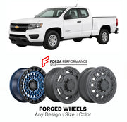 FORGED WHEELS RIMS for CHEVROLET COLORADO WT 2015 - 2022

Custom forged wheels for Chevrolet Colorado WT 2015 - 2022. Made-to-order monoblock, 2-piece and 3-piece rims in custom sizes, offsets, colors and finishes with guaranteed fitment.

We manufacture premium quality forged wheels rims for Chevrolet Colorado WT 2015 - 2022 in any design, size, color.

THIS WHEEL DESIGN CAN BE CUSTOM-MADE FOR YOUR CAR IN ANY SIZE AND COLOR OPTIONS
Available in monoblock, 2-piece, 3-piece, duoblock, beadlock
3D wheel rende