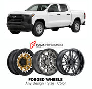 FORGED WHEELS RIMS for CHEVROLET COLORADO WT 2023+

Custom forged wheels for Chevrolet Colorado WT 2023+. Made-to-order monoblock, 2-piece and 3-piece rims in custom sizes, offsets, colors and finishes with guaranteed fitment.

We manufacture premium quality forged wheels rims for Chevrolet Colorado WT 2023+ in any design, size, color.

THIS WHEEL DESIGN CAN BE CUSTOM-MADE FOR YOUR CAR IN ANY SIZE AND COLOR OPTIONS
Available in monoblock, 2-piece, 3-piece, duoblock, beadlock
3D wheel renderings are provided