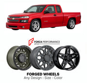 FORGED WHEELS RIMS for CHEVROLET COLORADO ZQ8 2004 - 2012

Custom forged wheels for Chevrolet Colorado ZQ8 2004 - 2012. Made-to-order monoblock, 2-piece and 3-piece rims in custom sizes, offsets, colors and finishes with guaranteed fitment.

We manufacture premium quality forged wheels rims for Chevrolet Colorado ZQ8 2004 - 2012 in any design, size, color.

THIS WHEEL DESIGN CAN BE CUSTOM-MADE FOR YOUR CAR IN ANY SIZE AND COLOR OPTIONS
Available in monoblock, 2-piece, 3-piece, duoblock, beadlock
3D wheel re