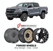 FORGED WHEELS RIMS for CHEVROLET COLORADO ZR2 2017 - 2022

Custom forged wheels for Chevrolet Colorado ZR2 2017 - 2022. Made-to-order monoblock, 2-piece and 3-piece rims in custom sizes, offsets, colors and finishes with guaranteed fitment.

We manufacture premium quality forged wheels rims for Chevrolet Colorado ZR2 2017 - 2022 in any design, size, color.

THIS WHEEL DESIGN CAN BE CUSTOM-MADE FOR YOUR CAR IN ANY SIZE AND COLOR OPTIONS
Available in monoblock, 2-piece, 3-piece, duoblock, beadlock
3D wheel re