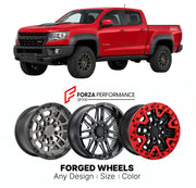 FORGED WHEELS RIMS for CHEVROLET COLORADO ZR2 BISON 2015 - 2022

Custom forged wheels for Chevrolet Colorado ZR2 Bison 2015 - 2022. Made-to-order monoblock, 2-piece and 3-piece rims in custom sizes, offsets, colors and finishes with guaranteed fitment.

We manufacture premium quality forged wheels rims for Chevrolet Colorado ZR2 Bison 2015 - 2022 in any design, size, color.

THIS WHEEL DESIGN CAN BE CUSTOM-MADE FOR YOUR CAR IN ANY SIZE AND COLOR OPTIONS
Available in monoblock, 2-piece, 3-piece, duoblock, be
