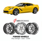 FORGED WHEELS RIMS for CHEVROLET CORVETTE C7 2014 - 2019

Custom forged wheels for Chevrolet Corvette C7 2014 - 2019. Made-to-order monoblock, 2-piece and 3-piece rims in custom sizes, offsets, colors and finishes with guaranteed fitment.

We manufacture premium quality forged wheels rims for Chevrolet Corvette C7 2014 - 2019 in any design, size, color.

THIS WHEEL DESIGN CAN BE CUSTOM-MADE FOR YOUR CAR IN ANY SIZE AND COLOR OPTIONS
Available in monoblock, 2-piece, 3-piece, duoblock, beadlock
3D wheel rende