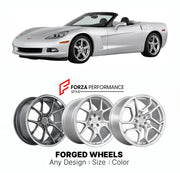 FORGED WHEELS RIMS for CHEVROLET CORVETTE CONVERTIBLE C6 2005 - 2013

Custom forged wheels for Chevrolet Corvette Convertible C6 2005 - 2013. Made-to-order monoblock, 2-piece and 3-piece rims in custom sizes, offsets, colors and finishes with guaranteed fitment.

We manufacture premium quality forged wheels rims for Chevrolet Corvette Convertible C6 2005 - 2013 in any design, size, color.

THIS WHEEL DESIGN CAN BE CUSTOM-MADE FOR YOUR CAR IN ANY SIZE AND COLOR OPTIONS
Available in monoblock, 2-piece, 3-piec