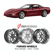FORGED WHEELS RIMS for CHEVROLET CORVETTE COUPE C5 1997 - 2004

Custom forged wheels for Chevrolet Corvette Coupe C5 1997 - 2004. Made-to-order monoblock, 2-piece and 3-piece rims in custom sizes, offsets, colors and finishes with guaranteed fitment.

We manufacture premium quality forged wheels rims for Chevrolet Corvette Coupe C5 1997 - 2004 in any design, size, color.

THIS WHEEL DESIGN CAN BE CUSTOM-MADE FOR YOUR CAR IN ANY SIZE AND COLOR OPTIONS
Available in monoblock, 2-piece, 3-piece, duoblock, beadl