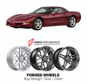 FORGED WHEELS RIMS for CHEVROLET CORVETTE FIXED ROOF COUPE C5 1997 - 2004

Custom forged wheels for Chevrolet Corvette Fixed Roof Coupe C5 1997 - 2004. Made-to-order monoblock, 2-piece and 3-piece rims in custom sizes, offsets, colors and finishes with guaranteed fitment.

We manufacture premium quality forged wheels rims for Chevrolet Corvette Fixed Roof Coupe C5 1997 - 2004 in any design, size, color.

THIS WHEEL DESIGN CAN BE CUSTOM-MADE FOR YOUR CAR IN ANY SIZE AND COLOR OPTIONS
Available in monoblock, 