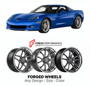 FORGED WHEELS RIMS for CHEVROLET CORVETTE Z06 C6 2005 - 2013

Custom forged wheels for Chevrolet Corvette Z06 C6 2005 - 2013. Made-to-order monoblock, 2-piece and 3-piece rims in custom sizes, offsets, colors and finishes with guaranteed fitment.

We manufacture premium quality forged wheels rims for Chevrolet Corvette Z06 C6 2005 - 2013 in any design, size, color.

THIS WHEEL DESIGN CAN BE CUSTOM-MADE FOR YOUR CAR IN ANY SIZE AND COLOR OPTIONS
Available in monoblock, 2-piece, 3-piece, duoblock, beadlock
3D