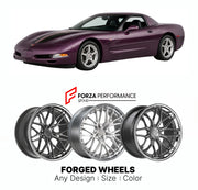 FORGED WHEELS RIMS for CHEVROLET CORVETTE Z06 COMMEMORATIVE EDITION C5 1997 - 2004

Custom forged wheels for Chevrolet Corvette Z06 Commemorative Edition C5 1997 - 2004. Made-to-order monoblock, 2-piece and 3-piece rims in custom sizes, offsets, colors and finishes with guaranteed fitment.

We manufacture premium quality forged wheels rims for Chevrolet Corvette Z06 Commemorative Edition C5 1997 - 2004 in any design, size, color.

THIS WHEEL DESIGN CAN BE CUSTOM-MADE FOR YOUR CAR IN ANY SIZE AND COLOR OPTIO
