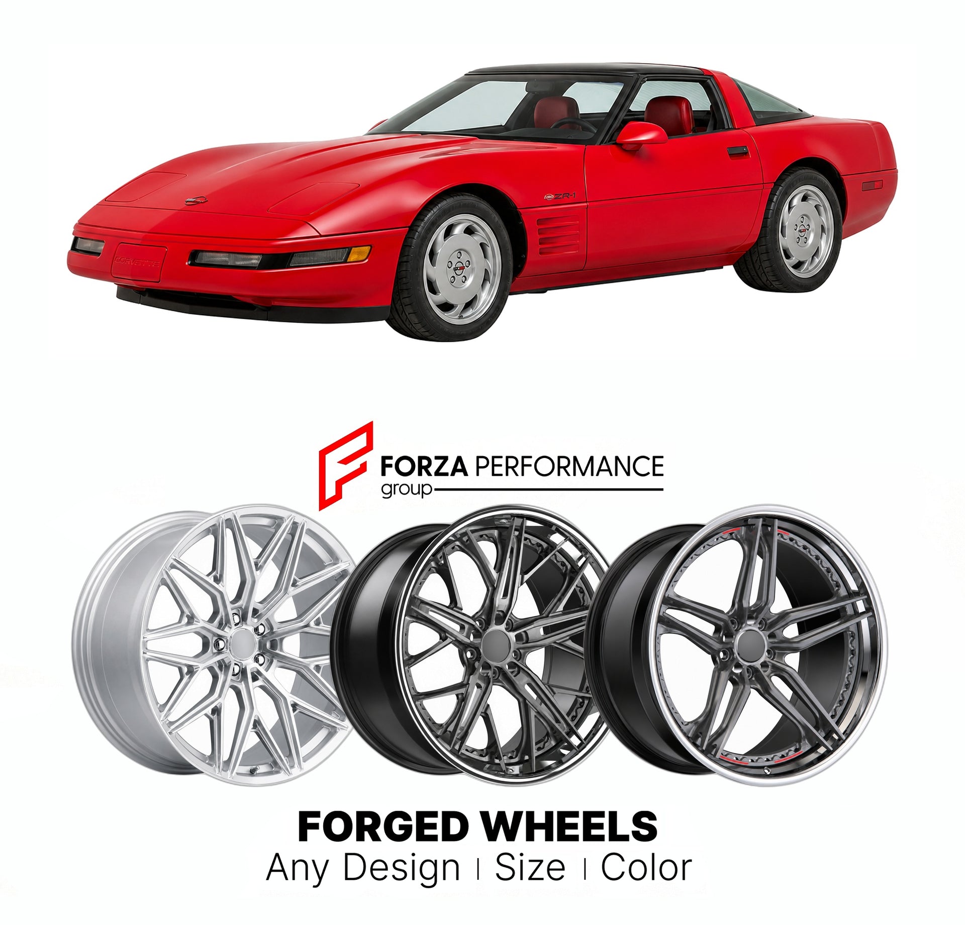 FORGED WHEELS RIMS for CHEVROLET CORVETTE ZR1 C4 ZR 1990 - 1995

Custom forged wheels for Chevrolet Corvette ZR1 C4 ZR 1990 - 1995. Made-to-order monoblock, 2-piece and 3-piece rims in custom sizes, offsets, colors and finishes with guaranteed fitment.

We manufacture premium quality forged wheels rims for Chevrolet Corvette ZR1 C4 ZR 1990 - 1995 in any design, size, color.

THIS WHEEL DESIGN CAN BE CUSTOM-MADE FOR YOUR CAR IN ANY SIZE AND COLOR OPTIONS
Available in monoblock, 2-piece, 3-piece, duoblock, be