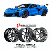 FORGED WHEELS RIMS for CHEVROLET CORVETTE ZR1 C8 2025+

Custom forged wheels for Chevrolet Corvette ZR1 C8 2025+. Made-to-order monoblock, 2-piece and 3-piece rims in custom sizes, offsets, colors and finishes with guaranteed fitment.

We manufacture premium quality forged wheels rims for Chevrolet Corvette ZR1 C8 2025+ in any design, size, color.

THIS WHEEL DESIGN CAN BE CUSTOM-MADE FOR YOUR CAR IN ANY SIZE AND COLOR OPTIONS
Available in monoblock, 2-piece, 3-piece, duoblock, beadlock
3D wheel renderings 