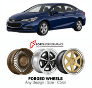 FORGED WHEELS RIMS for CHEVROLET CRUZE 2016 - 2019

Custom forged wheels for Chevrolet Cruze 2016 - 2019. Made-to-order monoblock, 2-piece and 3-piece rims in custom sizes, offsets, colors and finishes with guaranteed fitment.

We manufacture premium quality forged wheels rims for Chevrolet Cruze 2016 - 2019 in any design, size, color.

THIS WHEEL DESIGN CAN BE CUSTOM-MADE FOR YOUR CAR IN ANY SIZE AND COLOR OPTIONS
Available in monoblock, 2-piece, 3-piece, duoblock, beadlock
3D wheel renderings are provided