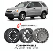 FORGED WHEELS RIMS for CHEVROLET EQUINOX 2005 - 2009

Custom forged wheels for Chevrolet Equinox 2005 - 2009. Made-to-order monoblock, 2-piece and 3-piece rims in custom sizes, offsets, colors and finishes with guaranteed fitment.

We manufacture premium quality forged wheels rims for Chevrolet Equinox 2005 - 2009 in any design, size, color.

THIS WHEEL DESIGN CAN BE CUSTOM-MADE FOR YOUR CAR IN ANY SIZE AND COLOR OPTIONS
Available in monoblock, 2-piece, 3-piece, duoblock, beadlock
3D wheel renderings are pr