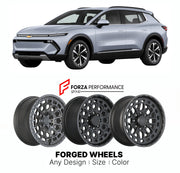 FORGED WHEELS RIMS for CHEVROLET EQUINOX EV 2LT 2024+

Custom forged wheels for Chevrolet Equinox EV 2LT 2024+. Made-to-order monoblock, 2-piece and 3-piece rims in custom sizes, offsets, colors and finishes with guaranteed fitment.

We manufacture premium quality forged wheels rims for Chevrolet Equinox EV 2LT 2024+ in any design, size, color.

THIS WHEEL DESIGN CAN BE CUSTOM-MADE FOR YOUR CAR IN ANY SIZE AND COLOR OPTIONS
Available in monoblock, 2-piece, 3-piece, duoblock, beadlock
3D wheel renderings are