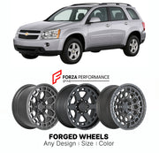 FORGED WHEELS RIMS for CHEVROLET EQUINOX SPORT 2005 - 2024

Custom forged wheels for Chevrolet Equinox Sport 2005 - 2024. Made-to-order monoblock, 2-piece and 3-piece rims in custom sizes, offsets, colors and finishes with guaranteed fitment.

We manufacture premium quality forged wheels rims for Chevrolet Equinox Sport 2005 - 2024 in any design, size, color.

THIS WHEEL DESIGN CAN BE CUSTOM-MADE FOR YOUR CAR IN ANY SIZE AND COLOR OPTIONS
Available in monoblock, 2-piece, 3-piece, duoblock, beadlock
3D wheel