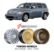 FORGED WHEELS RIMS for CHEVROLET HHR HERITAGE EDITION 2006 - 2011

Custom forged wheels for Chevrolet HHR Heritage Edition 2006 - 2011. Made-to-order monoblock, 2-piece and 3-piece rims in custom sizes, offsets, colors and finishes with guaranteed fitment.

We manufacture premium quality forged wheels rims for Chevrolet HHR Heritage Edition 2006 - 2011 in any design, size, color.

THIS WHEEL DESIGN CAN BE CUSTOM-MADE FOR YOUR CAR IN ANY SIZE AND COLOR OPTIONS
Available in monoblock, 2-piece, 3-piece, duoblo