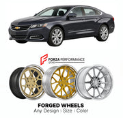 FORGED WHEELS RIMS for CHEVROLET IMPALA 2014 - 2020

Custom forged wheels for Chevrolet Impala 2014 - 2020. Made-to-order monoblock, 2-piece and 3-piece rims in custom sizes, offsets, colors and finishes with guaranteed fitment.

We manufacture premium quality forged wheels rims for Chevrolet Impala 2014 - 2020 in any design, size, color.

THIS WHEEL DESIGN CAN BE CUSTOM-MADE FOR YOUR CAR IN ANY SIZE AND COLOR OPTIONS
Available in monoblock, 2-piece, 3-piece, duoblock, beadlock
3D wheel renderings are provi