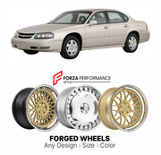 FORGED WHEELS RIMS for CHEVROLET IMPALA BASE 2000 - 2005

Custom forged wheels for Chevrolet Impala Base 2000 - 2005. Made-to-order monoblock, 2-piece and 3-piece rims in custom sizes, offsets, colors and finishes with guaranteed fitment.

We manufacture premium quality forged wheels rims for Chevrolet Impala Base 2000 - 2005 in any design, size, color.

THIS WHEEL DESIGN CAN BE CUSTOM-MADE FOR YOUR CAR IN ANY SIZE AND COLOR OPTIONS
Available in monoblock, 2-piece, 3-piece, duoblock, beadlock
3D wheel rende