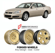 FORGED WHEELS RIMS for CHEVROLET IMPALA LTZ 2006 - 2013

Custom forged wheels for Chevrolet Impala LTZ 2006 - 2013. Made-to-order monoblock, 2-piece and 3-piece rims in custom sizes, offsets, colors and finishes with guaranteed fitment.

We manufacture premium quality forged wheels rims for Chevrolet Impala LTZ 2006 - 2013 in any design, size, color.

THIS WHEEL DESIGN CAN BE CUSTOM-MADE FOR YOUR CAR IN ANY SIZE AND COLOR OPTIONS
Available in monoblock, 2-piece, 3-piece, duoblock, beadlock
3D wheel renderin