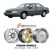 FORGED WHEELS RIMS for CHEVROLET LUMINA LS 1995 - 2001

Custom forged wheels for Chevrolet Lumina LS 1995 - 2001. Made-to-order monoblock, 2-piece and 3-piece rims in custom sizes, offsets, colors and finishes with guaranteed fitment.

We manufacture premium quality forged wheels rims for Chevrolet Lumina LS 1995 - 2001 in any design, size, color.

THIS WHEEL DESIGN CAN BE CUSTOM-MADE FOR YOUR CAR IN ANY SIZE AND COLOR OPTIONS
Available in monoblock, 2-piece, 3-piece, duoblock, beadlock
3D wheel renderings 