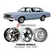 CUSTOM CLASSIC VINTAGE RESTOMOD RETRO OLD SCHOOL FORGED WHEELS RIMS for CHEVROLET MALIBU 1978 - 1983
Custom forged wheels for classic American muscle cars. Ideal for restomod builds, vintage restorations, and show cars. Deep dish and retro styling available.

We manufacture premium quality forged wheels rims for Chevrolet Malibu 1978 - 1983 in any design, size, color.

THIS WHEEL DESIGN CAN BE CUSTOM-MADE FOR YOUR CAR IN ANY SIZE AND COLOR OPTIONS
Available in monoblock, 2-piece, 3-piece, duoblock, beadlock