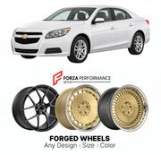 FORGED WHEELS RIMS for CHEVROLET MALIBU 2013 - 2015

Custom forged wheels for Chevrolet Malibu 2013 - 2015. Made-to-order monoblock, 2-piece and 3-piece rims in custom sizes, offsets, colors and finishes with guaranteed fitment.

We manufacture premium quality forged wheels rims for Chevrolet Malibu 2013 - 2015 in any design, size, color.

THIS WHEEL DESIGN CAN BE CUSTOM-MADE FOR YOUR CAR IN ANY SIZE AND COLOR OPTIONS
Available in monoblock, 2-piece, 3-piece, duoblock, beadlock
3D wheel renderings are provi