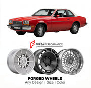CUSTOM CLASSIC VINTAGE RESTOMOD RETRO OLD SCHOOL FORGED WHEELS RIMS for CHEVROLET MONZA 1975 - 1980
Custom forged wheels for classic American muscle cars. Ideal for restomod builds, vintage restorations, and show cars. Deep dish and retro styling available.

We manufacture premium quality forged wheels rims for Chevrolet Monza 1975 - 1980 in any design, size, color.

THIS WHEEL DESIGN CAN BE CUSTOM-MADE FOR YOUR CAR IN ANY SIZE AND COLOR OPTIONS
Available in monoblock, 2-piece, 3-piece, duoblock, beadlock
3