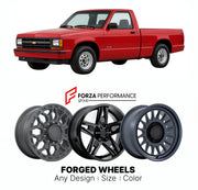 FORGED WHEELS RIMS for CHEVROLET S-10 1994 - 2004

Custom forged wheels for Chevrolet S-10 1994 - 2004. Made-to-order monoblock, 2-piece and 3-piece rims in custom sizes, offsets, colors and finishes with guaranteed fitment.

We manufacture premium quality forged wheels rims for Chevrolet S-10 1994 - 2004 in any design, size, color.

THIS WHEEL DESIGN CAN BE CUSTOM-MADE FOR YOUR CAR IN ANY SIZE AND COLOR OPTIONS
Available in monoblock, 2-piece, 3-piece, duoblock, beadlock
3D wheel renderings are provided ac