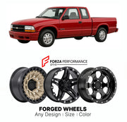 FORGED WHEELS RIMS for CHEVROLET S-10 EXTENDED CAB 1994 - 2004

Custom forged wheels for Chevrolet S-10 Extended Cab 1994 - 2004. Made-to-order monoblock, 2-piece and 3-piece rims in custom sizes, offsets, colors and finishes with guaranteed fitment.

We manufacture premium quality forged wheels rims for Chevrolet S-10 Extended Cab 1994 - 2004 in any design, size, color.

THIS WHEEL DESIGN CAN BE CUSTOM-MADE FOR YOUR CAR IN ANY SIZE AND COLOR OPTIONS
Available in monoblock, 2-piece, 3-piece, duoblock, beadl