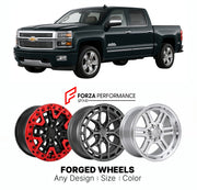 FORGED WHEELS RIMS for CHEVROLET SILVERADO 1500 HIGH COUNTRY K2XX 2014 - 2018

Custom forged wheels for Chevrolet Silverado 1500 High Country K2XX 2014 - 2018. Made-to-order monoblock, 2-piece and 3-piece rims in custom sizes, offsets, colors and finishes with guaranteed fitment.

We manufacture premium quality forged wheels rims for Chevrolet Silverado 1500 High Country K2XX 2014 - 2018 in any design, size, color.

THIS WHEEL DESIGN CAN BE CUSTOM-MADE FOR YOUR CAR IN ANY SIZE AND COLOR OPTIONS
Available in