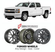 FORGED WHEELS RIMS for CHEVROLET SILVERADO 1500 K2XX 2014 - 2018

Custom forged wheels for Chevrolet Silverado 1500 K2XX 2014 - 2018. Made-to-order monoblock, 2-piece and 3-piece rims in custom sizes, offsets, colors and finishes with guaranteed fitment.

We manufacture premium quality forged wheels rims for Chevrolet Silverado 1500 K2XX 2014 - 2018 in any design, size, color.

THIS WHEEL DESIGN CAN BE CUSTOM-MADE FOR YOUR CAR IN ANY SIZE AND COLOR OPTIONS
Available in monoblock, 2-piece, 3-piece, duoblock,