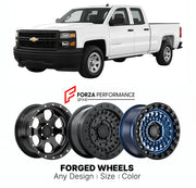 FORGED WHEELS RIMS for CHEVROLET SILVERADO 1500 LS K2XX 2014 - 2018

Custom forged wheels for Chevrolet Silverado 1500 LS K2XX 2014 - 2018. Made-to-order monoblock, 2-piece and 3-piece rims in custom sizes, offsets, colors and finishes with guaranteed fitment.

We manufacture premium quality forged wheels rims for Chevrolet Silverado 1500 LS K2XX 2014 - 2018 in any design, size, color.

THIS WHEEL DESIGN CAN BE CUSTOM-MADE FOR YOUR CAR IN ANY SIZE AND COLOR OPTIONS
Available in monoblock, 2-piece, 3-piece, 