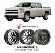 FORGED WHEELS RIMS for CHEVROLET SILVERADO 1500 LTZ GMT900 2007 - 2013

Custom forged wheels for Chevrolet Silverado 1500 LTZ GMT900 2007 - 2013. Made-to-order monoblock, 2-piece and 3-piece rims in custom sizes, offsets, colors and finishes with guaranteed fitment.

We manufacture premium quality forged wheels rims for Chevrolet Silverado 1500 LTZ GMT900 2007 - 2013 in any design, size, color.

THIS WHEEL DESIGN CAN BE CUSTOM-MADE FOR YOUR CAR IN ANY SIZE AND COLOR OPTIONS
Available in monoblock, 2-piece, 