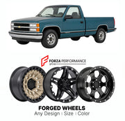 FORGED WHEELS RIMS for CHEVROLET SILVERADO 1500 REGULAR CAB GMT400 1990 - 1998

Custom forged wheels for Chevrolet Silverado 1500 Regular Cab GMT400 1990 - 1998. Made-to-order monoblock, 2-piece and 3-piece rims in custom sizes, offsets, colors and finishes with guaranteed fitment.

We manufacture premium quality forged wheels rims for Chevrolet Silverado 1500 Regular Cab GMT400 1990 - 1998 in any design, size, color.

THIS WHEEL DESIGN CAN BE CUSTOM-MADE FOR YOUR CAR IN ANY SIZE AND COLOR OPTIONS
Available