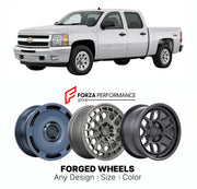 FORGED WHEELS RIMS for CHEVROLET SILVERADO 1500 TEXAS EDITION GMT900 2007 - 2013

Custom forged wheels for Chevrolet Silverado 1500 Texas Edition GMT900 2007 - 2013. Made-to-order monoblock, 2-piece and 3-piece rims in custom sizes, offsets, colors and finishes with guaranteed fitment.

We manufacture premium quality forged wheels rims for Chevrolet Silverado 1500 Texas Edition GMT900 2007 - 2013 in any design, size, color.

THIS WHEEL DESIGN CAN BE CUSTOM-MADE FOR YOUR CAR IN ANY SIZE AND COLOR OPTIONS
Ava