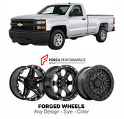 FORGED WHEELS RIMS for CHEVROLET SILVERADO 1500 WORK TRUCK K2XX 2014 - 2018

Custom forged wheels for Chevrolet Silverado 1500 Work Truck K2XX 2014 - 2018. Made-to-order monoblock, 2-piece and 3-piece rims in custom sizes, offsets, colors and finishes with guaranteed fitment.

We manufacture premium quality forged wheels rims for Chevrolet Silverado 1500 Work Truck K2XX 2014 - 2018 in any design, size, color.

THIS WHEEL DESIGN CAN BE CUSTOM-MADE FOR YOUR CAR IN ANY SIZE AND COLOR OPTIONS
Available in monob