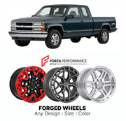 FORGED WHEELS RIMS for CHEVROLET SILVERADO 1500 Z71 GMT800 1999 - 2007

Custom forged wheels for Chevrolet Silverado 1500 Z71 GMT800 1999 - 2007. Made-to-order monoblock, 2-piece and 3-piece rims in custom sizes, offsets, colors and finishes with guaranteed fitment.

We manufacture premium quality forged wheels rims for Chevrolet Silverado 1500 Z71 GMT800 1999 - 2007 in any design, size, color.

THIS WHEEL DESIGN CAN BE CUSTOM-MADE FOR YOUR CAR IN ANY SIZE AND COLOR OPTIONS
Available in monoblock, 2-piece, 