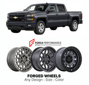 FORGED WHEELS RIMS for CHEVROLET SILVERADO 1500 Z71 K2XX 2014 - 2018

Custom forged wheels for Chevrolet Silverado 1500 Z71 K2XX 2014 - 2018. Made-to-order monoblock, 2-piece and 3-piece rims in custom sizes, offsets, colors and finishes with guaranteed fitment.

We manufacture premium quality forged wheels rims for Chevrolet Silverado 1500 Z71 K2XX 2014 - 2018 in any design, size, color.

THIS WHEEL DESIGN CAN BE CUSTOM-MADE FOR YOUR CAR IN ANY SIZE AND COLOR OPTIONS
Available in monoblock, 2-piece, 3-piec