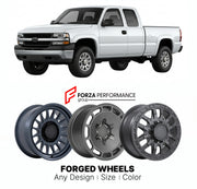FORGED WHEELS RIMS for CHEVROLET SILVERADO 2500HD 2001 - 2024

Custom forged wheels for Chevrolet Silverado 2500HD 2001 - 2024. Made-to-order monoblock, 2-piece and 3-piece rims in custom sizes, offsets, colors and finishes with guaranteed fitment.

We manufacture premium quality forged wheels rims for Chevrolet Silverado 2500HD 2001 - 2024 in any design, size, color.

THIS WHEEL DESIGN CAN BE CUSTOM-MADE FOR YOUR CAR IN ANY SIZE AND COLOR OPTIONS
Available in monoblock, 2-piece, 3-piece, duoblock, beadlock