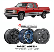 FORGED WHEELS RIMS for CHEVROLET SILVERADO HD 2500HD GMT400 GMT800 1990 - 2007

Custom forged wheels for Chevrolet Silverado HD 2500HD GMT400 GMT800 1990 - 2007. Made-to-order monoblock, 2-piece and 3-piece rims in custom sizes, offsets, colors and finishes with guaranteed fitment.

We manufacture premium quality forged wheels rims for Chevrolet Silverado HD 2500HD GMT400 GMT800 1990 - 2007 in any design, size, color.

THIS WHEEL DESIGN CAN BE CUSTOM-MADE FOR YOUR CAR IN ANY SIZE AND COLOR OPTIONS
Available