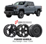 FORGED WHEELS RIMS for CHEVROLET SILVERADO HD ZR2 BISON T1XX 2020 - 2026

Custom forged wheels for Chevrolet Silverado HD ZR2 Bison T1XX 2020 - 2026. Made-to-order monoblock, 2-piece and 3-piece rims in custom sizes, offsets, colors and finishes with guaranteed fitment.

We manufacture premium quality forged wheels rims for Chevrolet Silverado HD ZR2 Bison T1XX 2020 - 2026 in any design, size, color.

THIS WHEEL DESIGN CAN BE CUSTOM-MADE FOR YOUR CAR IN ANY SIZE AND COLOR OPTIONS
Available in monoblock, 2-p