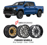 FORGED WHEELS RIMS for CHEVROLET SILVERADO ZR2 T1XX 2022+

Custom forged wheels for Chevrolet Silverado ZR2 T1XX 2022+. Made-to-order monoblock, 2-piece and 3-piece rims in custom sizes, offsets, colors and finishes with guaranteed fitment.

We manufacture premium quality forged wheels rims for Chevrolet Silverado ZR2 T1XX 2022+ in any design, size, color.

THIS WHEEL DESIGN CAN BE CUSTOM-MADE FOR YOUR CAR IN ANY SIZE AND COLOR OPTIONS
Available in monoblock, 2-piece, 3-piece, duoblock, beadlock
3D wheel re