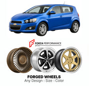 FORGED WHEELS RIMS for CHEVROLET SONIC HATCHBACK 2012 - 2020

Custom forged wheels for Chevrolet Sonic Hatchback 2012 - 2020. Made-to-order monoblock, 2-piece and 3-piece rims in custom sizes, offsets, colors and finishes with guaranteed fitment.

We manufacture premium quality forged wheels rims for Chevrolet Sonic Hatchback 2012 - 2020 in any design, size, color.

THIS WHEEL DESIGN CAN BE CUSTOM-MADE FOR YOUR CAR IN ANY SIZE AND COLOR OPTIONS
Available in monoblock, 2-piece, 3-piece, duoblock, beadlock
3D