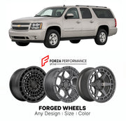 FORGED WHEELS RIMS for CHEVROLET SUBURBAN HD GMT900 K2YC 2007 - 2020

Custom forged wheels for Chevrolet Suburban HD GMT900 K2YC 2007 - 2020. Made-to-order monoblock, 2-piece and 3-piece rims in custom sizes, offsets, colors and finishes with guaranteed fitment.

We manufacture premium quality forged wheels rims for Chevrolet Suburban HD GMT900 K2YC 2007 - 2020 in any design, size, color.

THIS WHEEL DESIGN CAN BE CUSTOM-MADE FOR YOUR CAR IN ANY SIZE AND COLOR OPTIONS
Available in monoblock, 2-piece, 3-piec