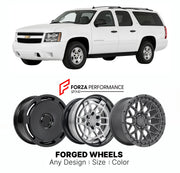 FORGED WHEELS RIMS for CHEVROLET SUBURBAN LS GMT900 K2YC 2007 - 2020

Custom forged wheels for Chevrolet Suburban LS GMT900 K2YC 2007 - 2020. Made-to-order monoblock, 2-piece and 3-piece rims in custom sizes, offsets, colors and finishes with guaranteed fitment.

We manufacture premium quality forged wheels rims for Chevrolet Suburban LS GMT900 K2YC 2007 - 2020 in any design, size, color.

THIS WHEEL DESIGN CAN BE CUSTOM-MADE FOR YOUR CAR IN ANY SIZE AND COLOR OPTIONS
Available in monoblock, 2-piece, 3-piec