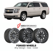 FORGED WHEELS RIMS for CHEVROLET SUBURBAN LT GMT900 K2YC 2007 - 2020

Custom forged wheels for Chevrolet Suburban LT GMT900 K2YC 2007 - 2020. Made-to-order monoblock, 2-piece and 3-piece rims in custom sizes, offsets, colors and finishes with guaranteed fitment.

We manufacture premium quality forged wheels rims for Chevrolet Suburban LT GMT900 K2YC 2007 - 2020 in any design, size, color.

THIS WHEEL DESIGN CAN BE CUSTOM-MADE FOR YOUR CAR IN ANY SIZE AND COLOR OPTIONS
Available in monoblock, 2-piece, 3-piec