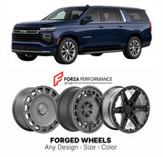 FORGED WHEELS RIMS for CHEVROLET SUBURBAN T1XX 2021+

Custom forged wheels for Chevrolet Suburban T1XX 2021+. Made-to-order monoblock, 2-piece and 3-piece rims in custom sizes, offsets, colors and finishes with guaranteed fitment.

We manufacture premium quality forged wheels rims for Chevrolet Suburban T1XX 2021+ in any design, size, color.

THIS WHEEL DESIGN CAN BE CUSTOM-MADE FOR YOUR CAR IN ANY SIZE AND COLOR OPTIONS
Available in monoblock, 2-piece, 3-piece, duoblock, beadlock
3D wheel renderings are pr