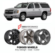 FORGED WHEELS RIMS for CHEVROLET SUBURBAN Z71 GMT900 K2YC 2007 - 2020

Custom forged wheels for Chevrolet Suburban Z71 GMT900 K2YC 2007 - 2020. Made-to-order monoblock, 2-piece and 3-piece rims in custom sizes, offsets, colors and finishes with guaranteed fitment.

We manufacture premium quality forged wheels rims for Chevrolet Suburban Z71 GMT900 K2YC 2007 - 2020 in any design, size, color.

THIS WHEEL DESIGN CAN BE CUSTOM-MADE FOR YOUR CAR IN ANY SIZE AND COLOR OPTIONS
Available in monoblock, 2-piece, 3-p