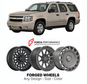 FORGED WHEELS RIMS for CHEVROLET TAHOE LS GMT900 2007 - 2014

Custom forged wheels for Chevrolet Tahoe LS GMT900 2007 - 2014. Made-to-order monoblock, 2-piece and 3-piece rims in custom sizes, offsets, colors and finishes with guaranteed fitment.

We manufacture premium quality forged wheels rims for Chevrolet Tahoe LS GMT900 2007 - 2014 in any design, size, color.

THIS WHEEL DESIGN CAN BE CUSTOM-MADE FOR YOUR CAR IN ANY SIZE AND COLOR OPTIONS
Available in monoblock, 2-piece, 3-piece, duoblock, beadlock
3D