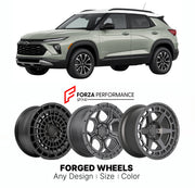 FORGED WHEELS RIMS for CHEVROLET TRAILBLAZER ACTIV 2021+

Custom forged wheels for Chevrolet Trailblazer Activ 2021+. Made-to-order monoblock, 2-piece and 3-piece rims in custom sizes, offsets, colors and finishes with guaranteed fitment.

We manufacture premium quality forged wheels rims for Chevrolet Trailblazer Activ 2021+ in any design, size, color.

THIS WHEEL DESIGN CAN BE CUSTOM-MADE FOR YOUR CAR IN ANY SIZE AND COLOR OPTIONS
Available in monoblock, 2-piece, 3-piece, duoblock, beadlock
3D wheel rende