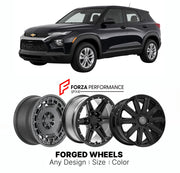 FORGED WHEELS RIMS for CHEVROLET TRAILBLAZER LS 2021+

Custom forged wheels for Chevrolet Trailblazer LS 2021+. Made-to-order monoblock, 2-piece and 3-piece rims in custom sizes, offsets, colors and finishes with guaranteed fitment.

We manufacture premium quality forged wheels rims for Chevrolet Trailblazer LS 2021+ in any design, size, color.

THIS WHEEL DESIGN CAN BE CUSTOM-MADE FOR YOUR CAR IN ANY SIZE AND COLOR OPTIONS
Available in monoblock, 2-piece, 3-piece, duoblock, beadlock
3D wheel renderings are